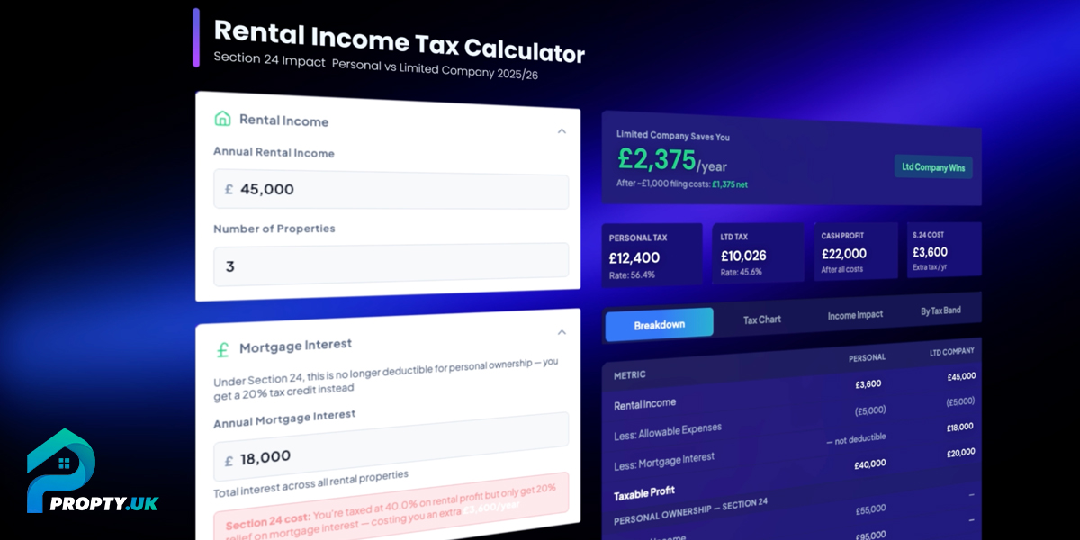 UK rental income tax calculator guide 2026